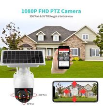 4G Simcard Inbuilt Battery PTZ Solar CCTV Camera